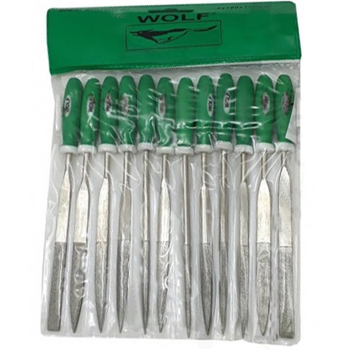 ست سوهان دم موشی الماسه ولف عرض 4 در طول 160 میلی‌متر